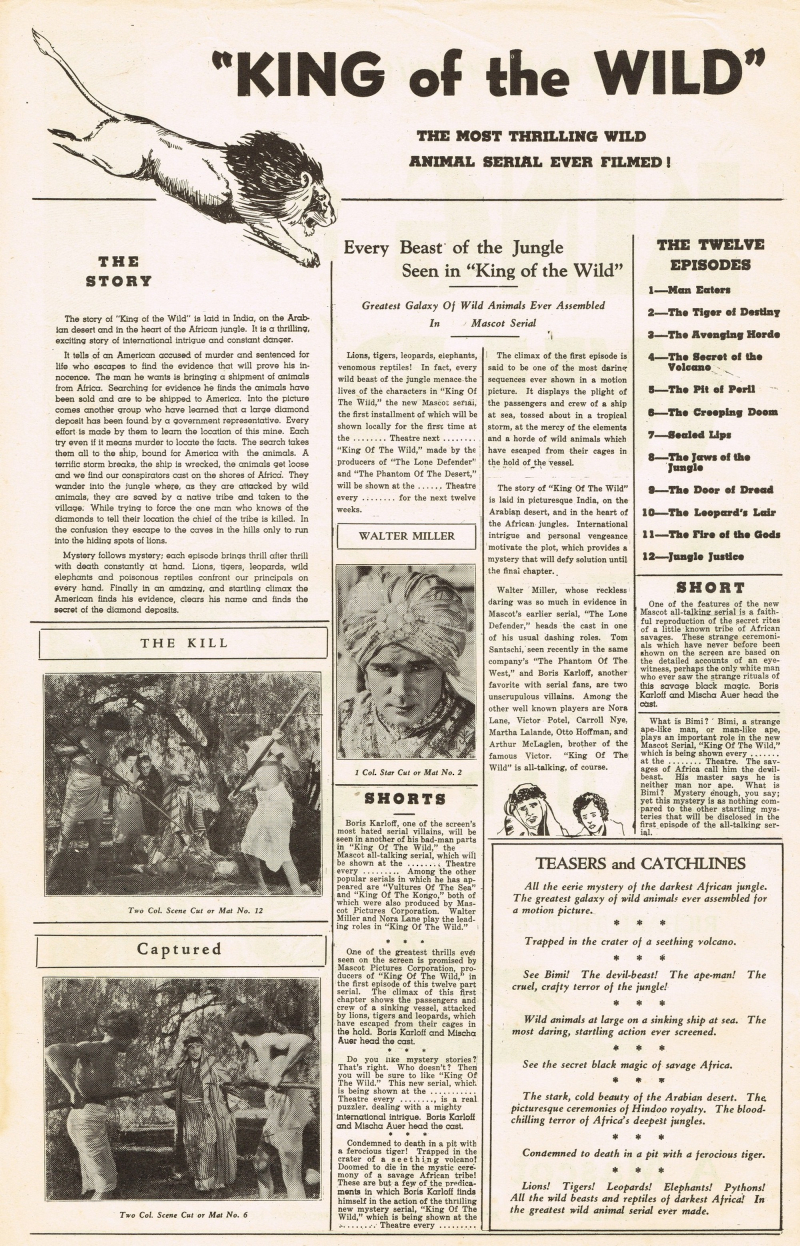 King of the Wild 1931 Pressbook_02