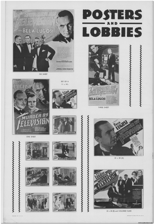 Murder by Television Pressbook 1