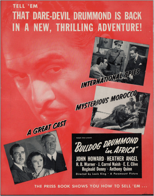 Bulldog Drummond in Africa  Pressbook001