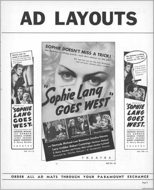 Sophie Lang Goes West Pressbook09