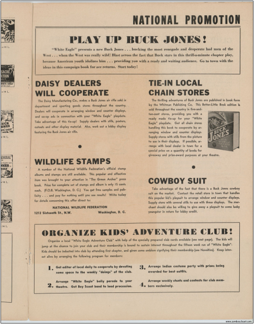 Buck Jones White Eagle Serial  Pressbook001