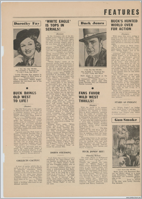 Buck Jones White Eagle Serial  Pressbook001