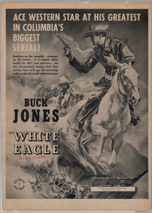 Buck Jones White Eagle Serial  Pressbook001