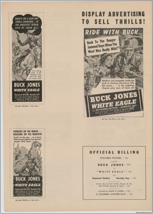 Buck Jones White Eagle Serial  Pressbook009