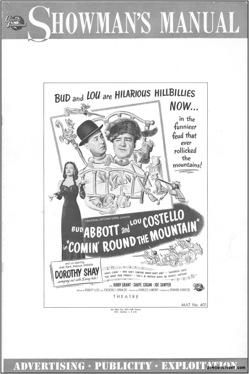 Abbott and Costello Comin Round the Mountain Pressbook 01