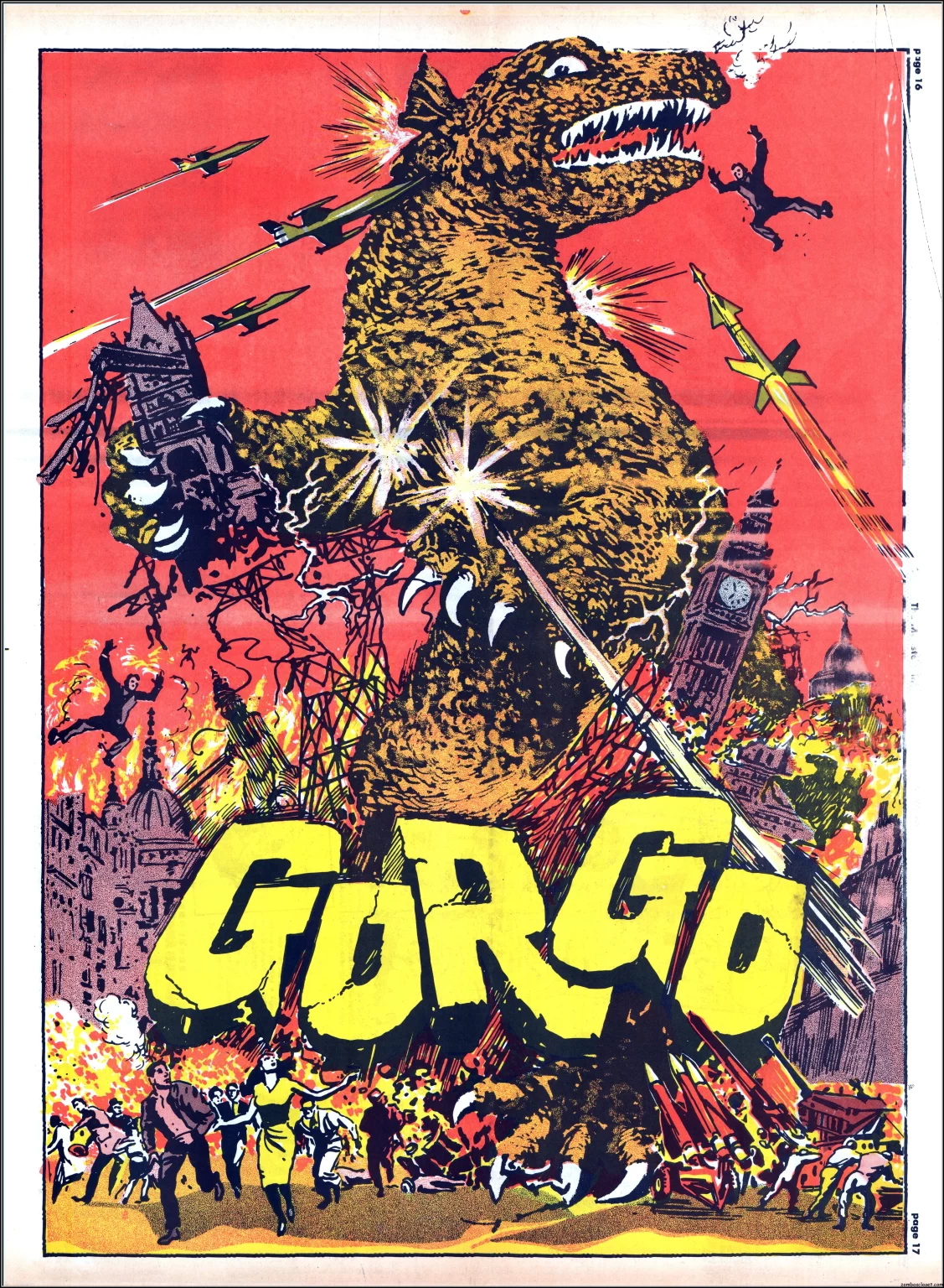 The Monster Times 12 Gorgo Centerfold.