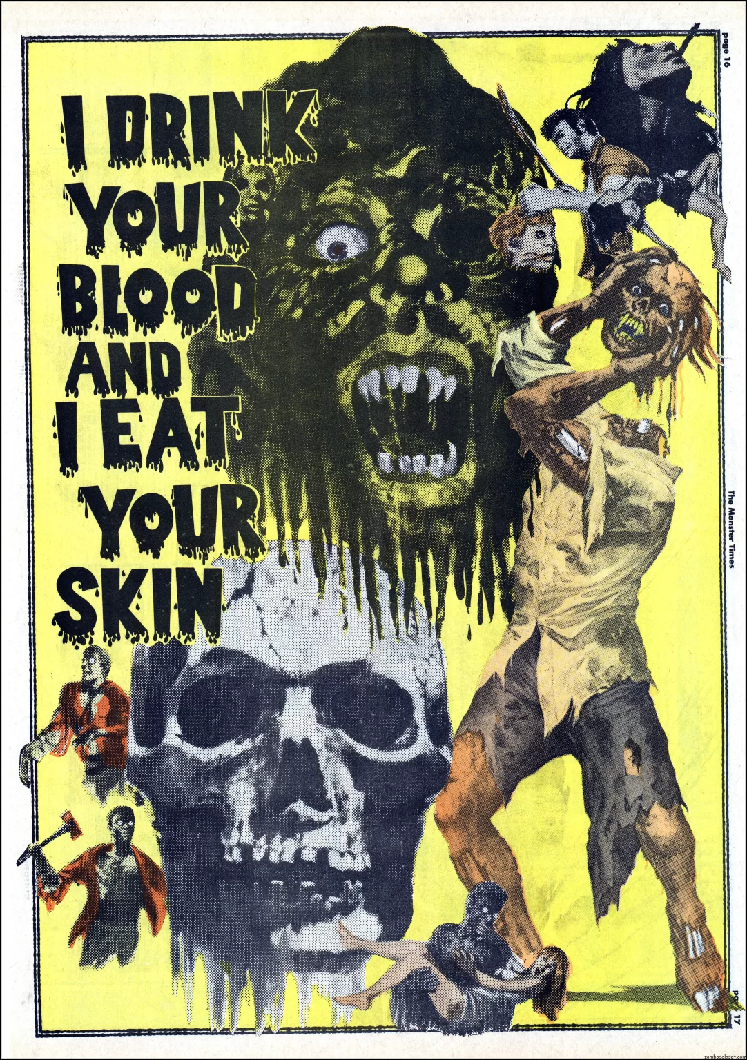 The Monster Times 30 I Drink Your Blood, etc. Centerfold.