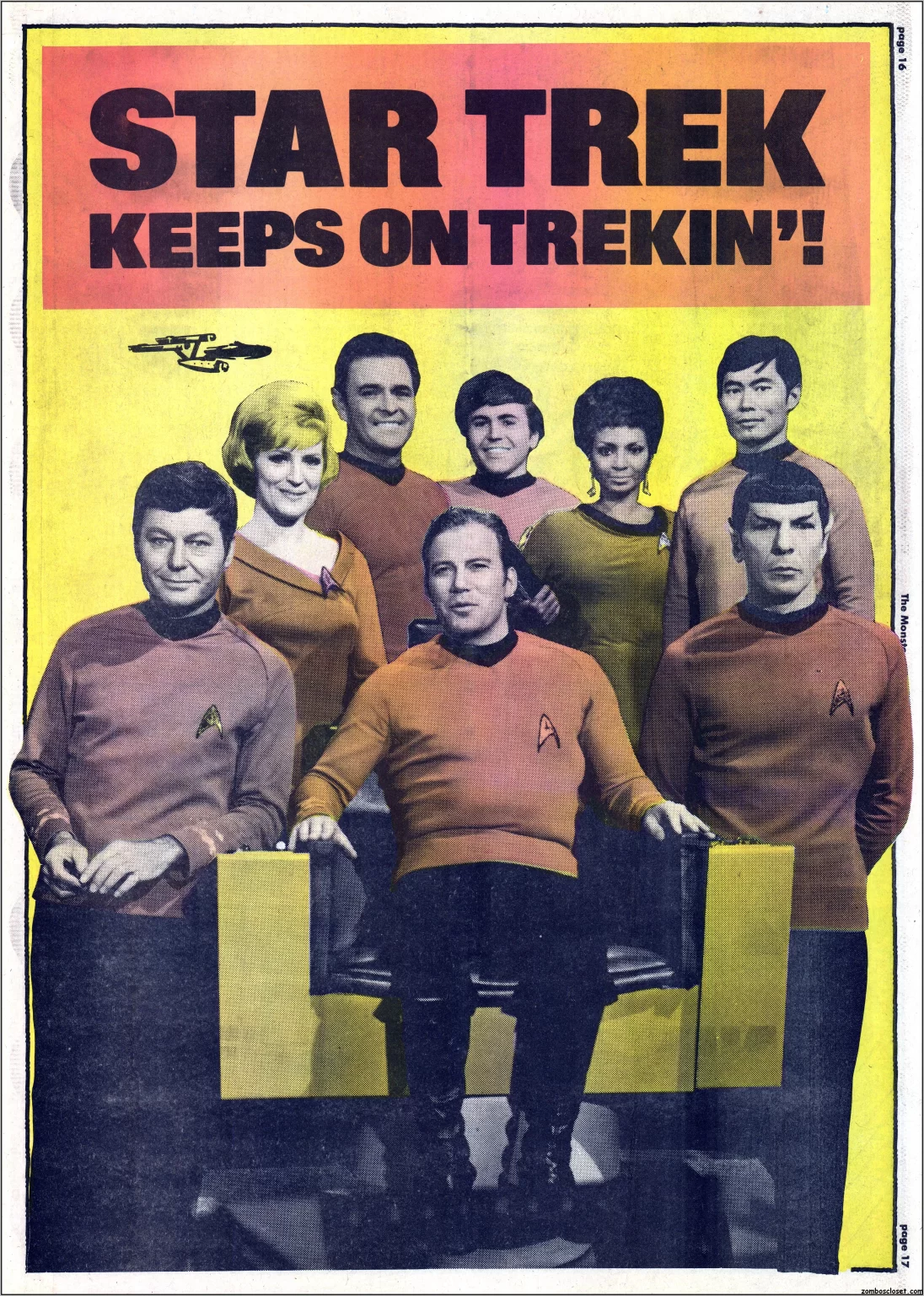 The Monster Times 34 Star Trek Keeps on Trekin'! Centerfold.