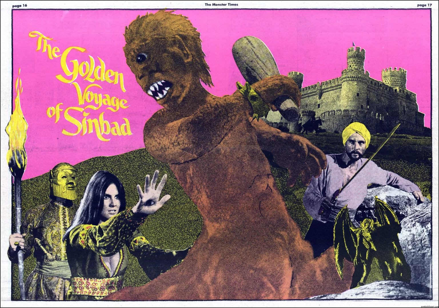 The Monster Times 38 Golden Voyage of Sinbad Centerfold.