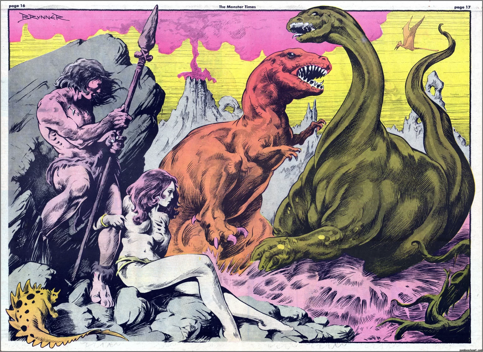 The Monster Times 40 Frank Brunner Centerfold.