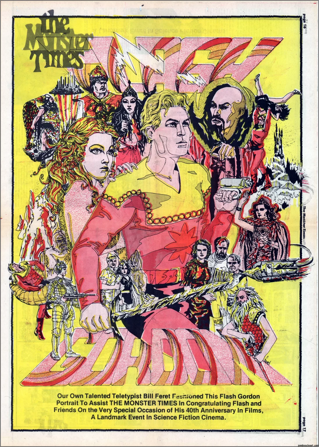 The Monster Times 47 Flash Gordon Centerfold.