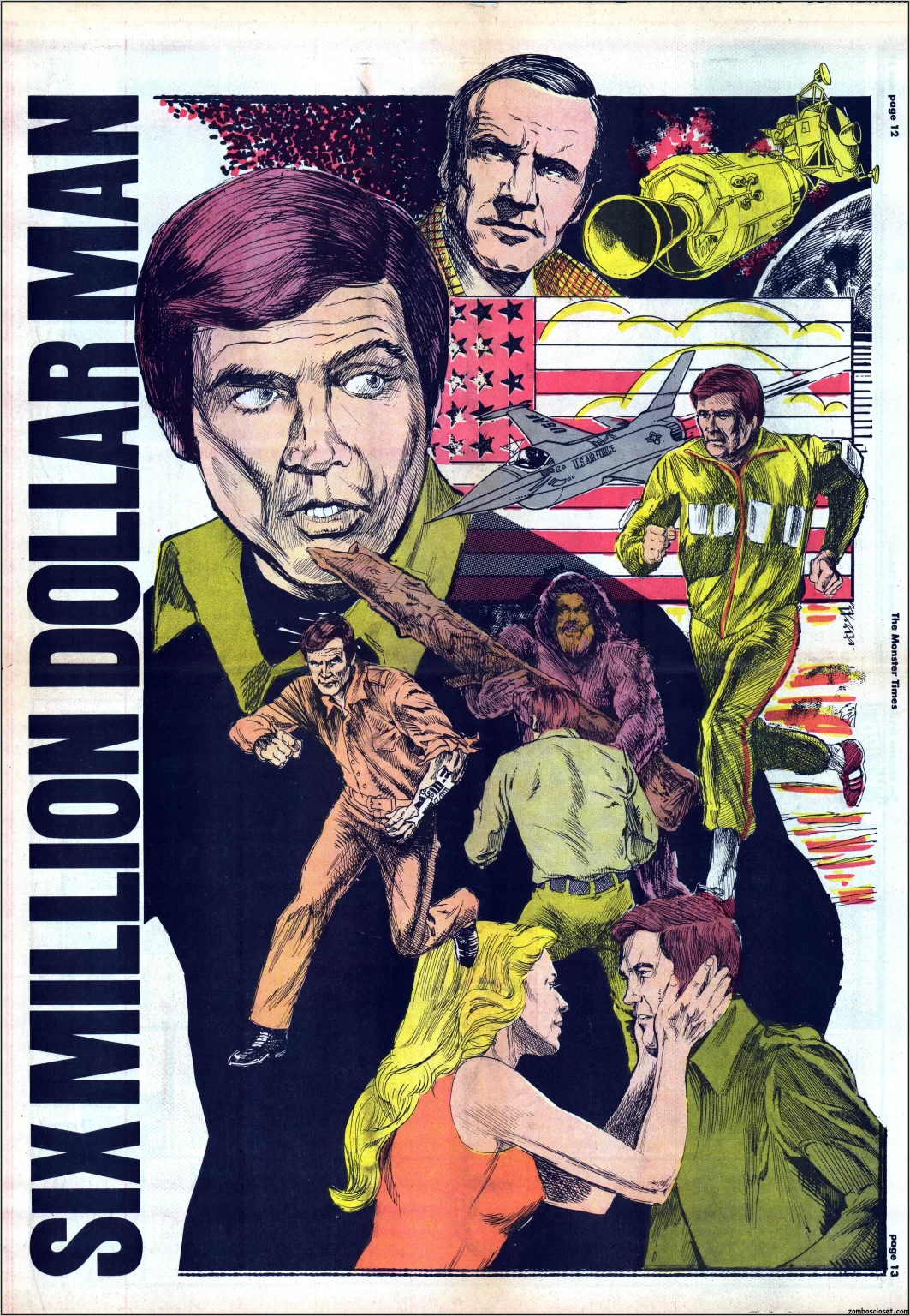 The Monster Times 48 Six Million Dollar Man Centerfold.