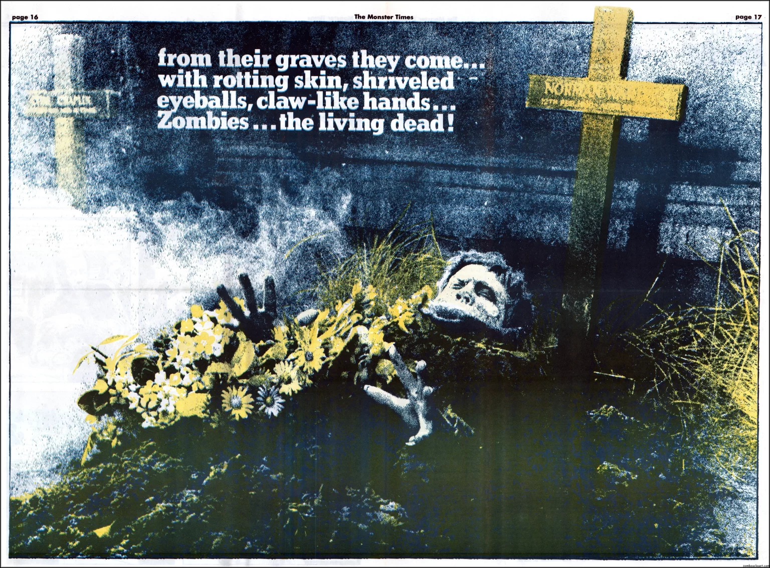 The Monster Times 6 Zombies Centerfold