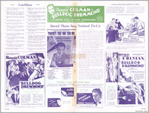 Bulldog Drummond Pressbook pages