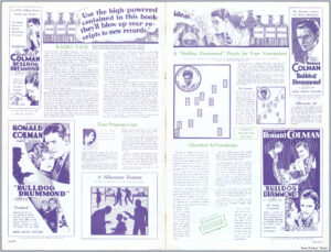 Bulldog Drummond Pressbook pages Promotional Items