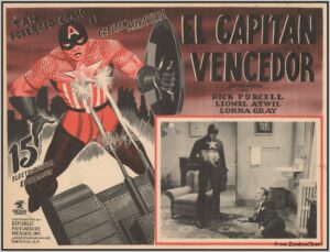 Captain America Mexican lobby card
