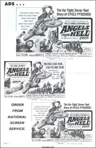 Angels From Hell AIP Movie Pressbook Angels From Hell AIP Movie Pressbook