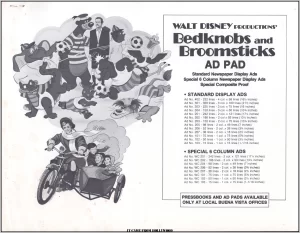 Bedknobs and Broomsticks pressbook ad pad Bedknobs and Broomsticks Ad Pad