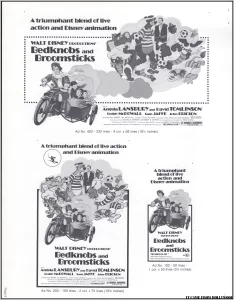 Bedknobs and Broomsticks pressbook ad pad Bedknobs and Broomsticks Ad Pad