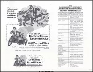 Bedknobs and Broomsticks pressbook ad pad Bedknobs and Broomsticks Ad Pad