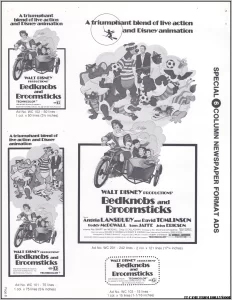 Bedknobs and Broomsticks pressbook ad pad Bedknobs and Broomsticks Ad Pad