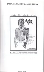 AIP Dorian Gray 1970 movie pressbook