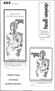 AIP Dorian Gray 1970 movie pressbook