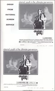 AIP Dorian Gray 1970 movie pressbook