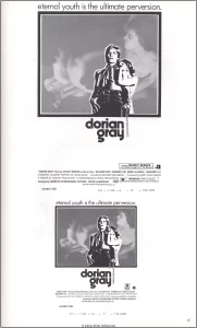 AIP Dorian Gray 1970 movie pressbook
