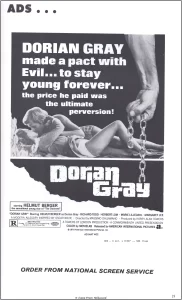 AIP Dorian Gray 1970 movie pressbook
