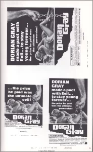 AIP Dorian Gray 1970 movie pressbook