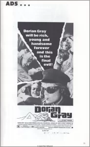 AIP Dorian Gray 1970 movie pressbook