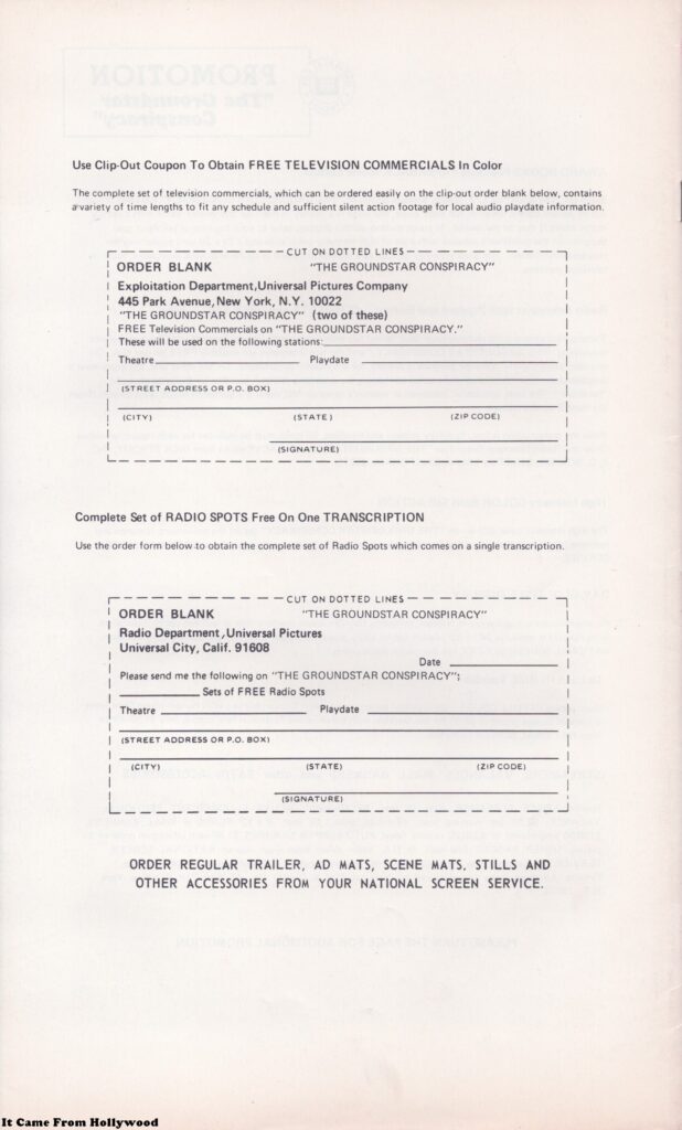 The Groundstar Conspiracy Advertising Supplement