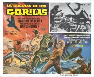 War of the Gargantuas mexican lobby card War of the Gargantuas mexican lobby card