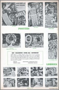 Nine Girls Movie Pressbook Back cover 1944 Nine Girls Movie Pressbook Back cover 1944