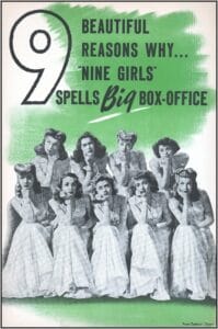 Nine Girls Movie Pressbook page 2 1944 Nine Girls Movie Pressbook page 2 1944