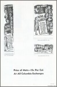 Nine Girls Movie Pressbook page 7 1944 Nine Girls Movie Pressbook page 7 1944
