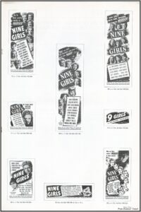 Nine Girls Movie Pressbook page 9 1944 Nine Girls Movie Pressbook page 9 1944