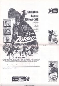 The Sign of Zorro 1960 Pressbook page