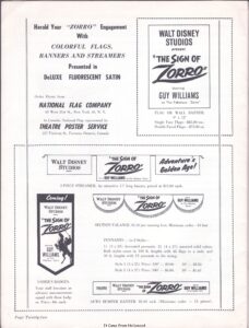 The Sign of Zorro 1960 Pressbook page
