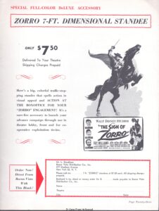 The Sign of Zorro 1960 Pressbook page
