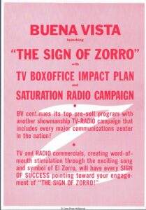 The Sign of Zorro 1960 Pressbook page