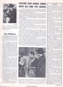 The Sign of Zorro 1960 Pressbook page