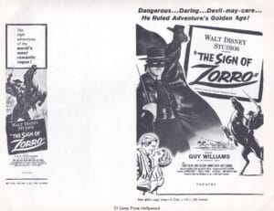 The Sign of Zorro 1960 Pressbook page