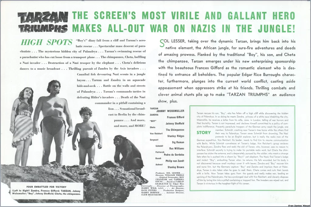 Tarzan Triumphs pressbook page Tarzan Triumphs pressbook page