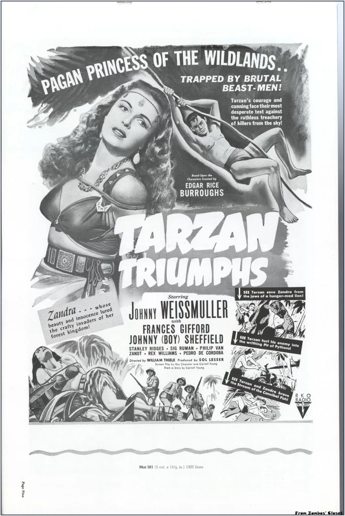 Tarzan Triumphs pressbook page Tarzan Triumphs pressbook page