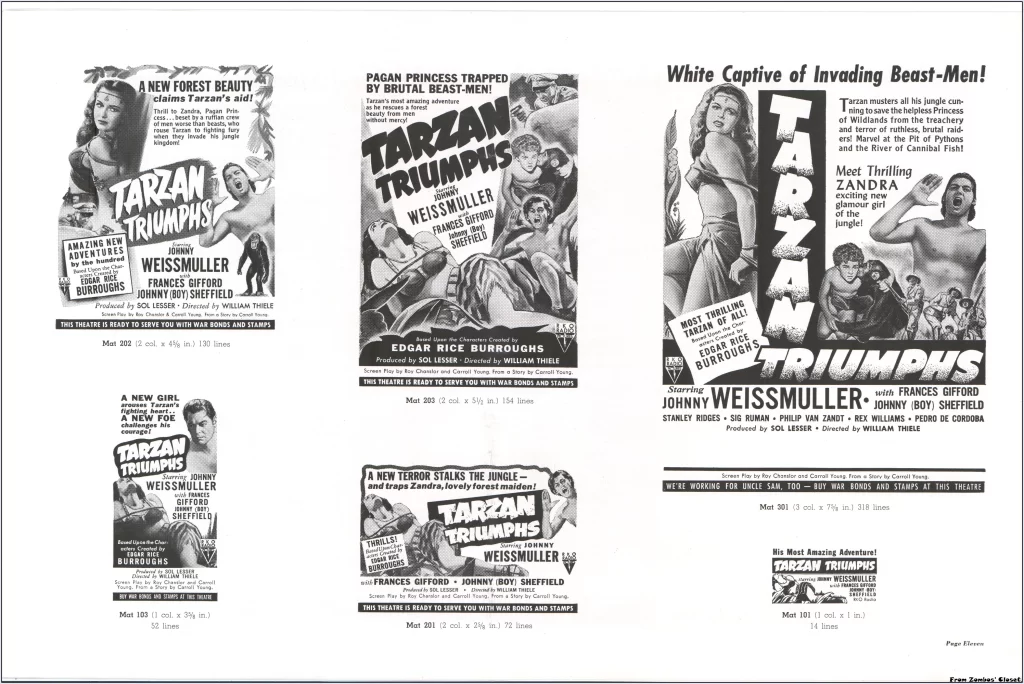 Tarzan Triumphs pressbook page Tarzan Triumphs pressbook page