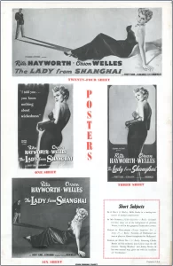 The Lady From Shanghai movie pressbook The Lady From Shanghai movie pressbook
