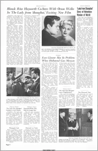 The Lady From Shanghai movie pressbook The Lady From Shanghai movie pressbook