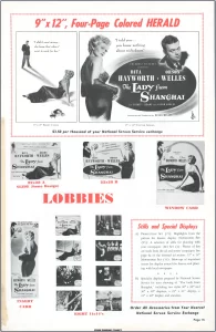 The Lady From Shanghai movie pressbook The Lady From Shanghai movie pressbook